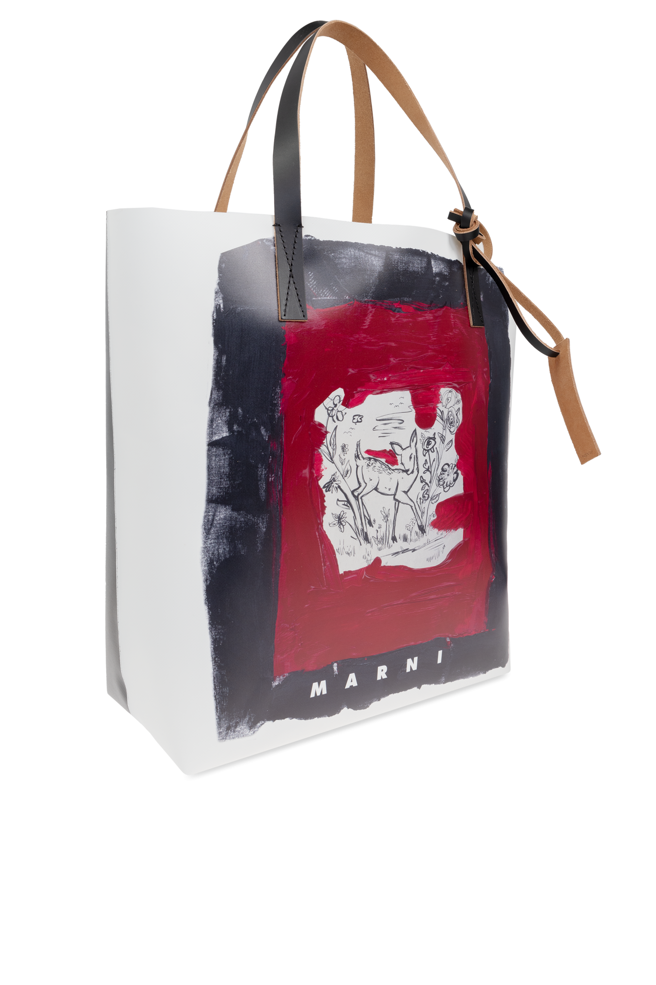 【MARNI】25SS Logo Two-Tone Tote Bag Marni Logo Two-Toned Tote Bag (Tote Bags) IFCHIC.COM